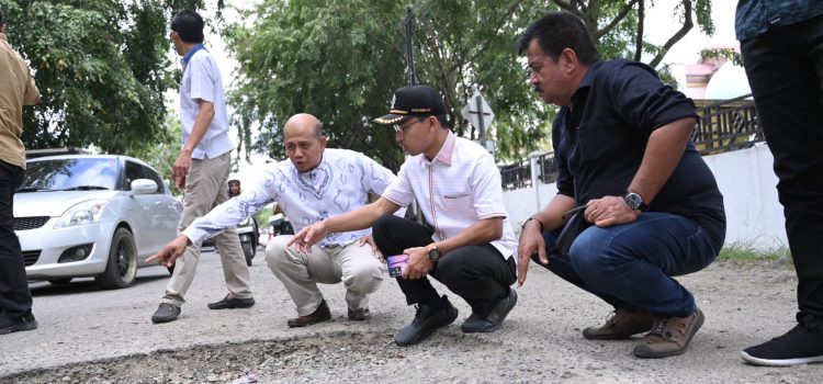 Tindaklanjuti Keluhan Warga, Ketua DPRK Tinjau Pengerjaan Ruas Jalan Gampong Mulia
