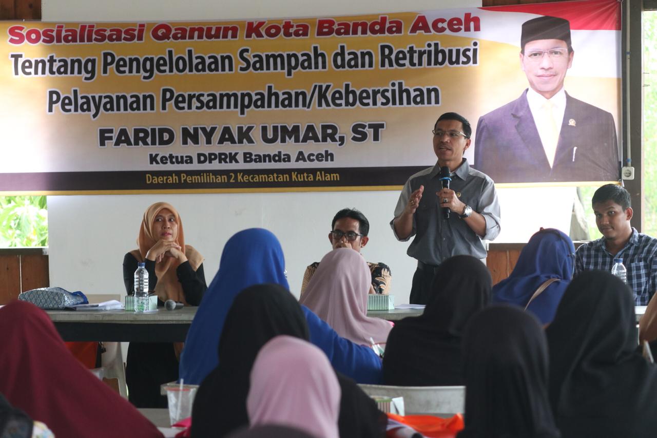 Ketua DPRK Banda Aceh Sosialisasi Qanun Pengelolaan Sampah Kepada Masyarakat
