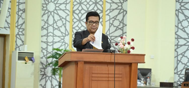 Pandangan Akhir Fraksi PAN Terhadap Raqan Perubahan APBK Banda Aceh TA 2024